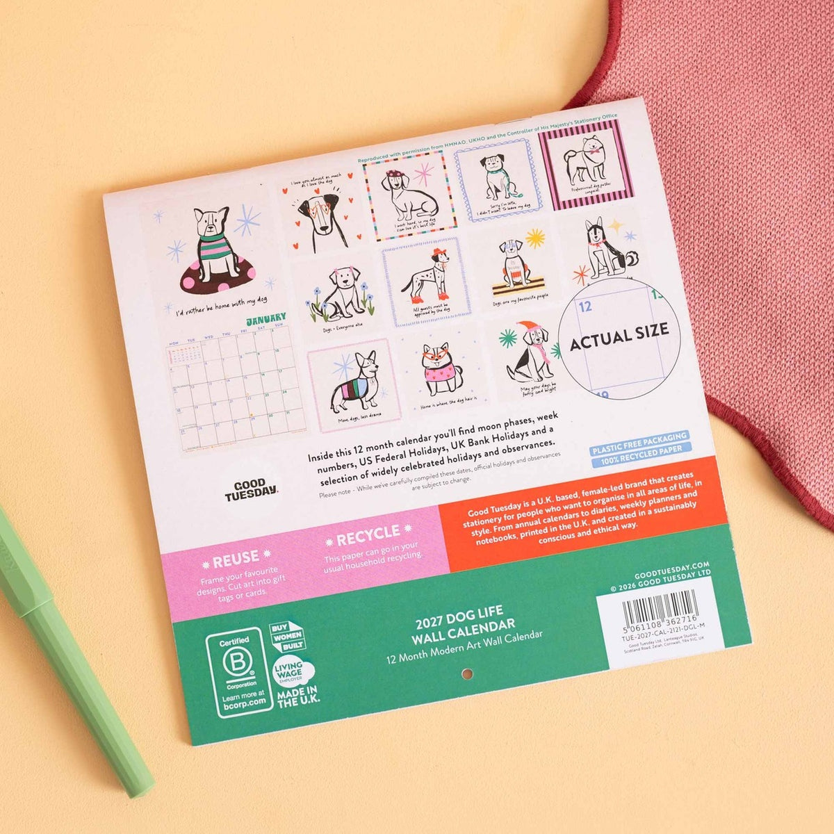 2027 Dog Life Wall Calendar