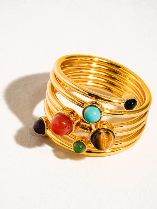 Orbit Agate Statement Ring