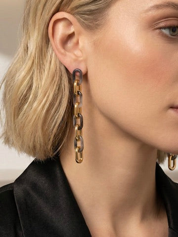 Downtown Link Drop Earrings