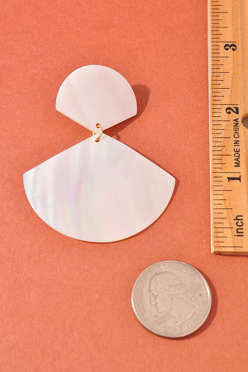 Acrylic Shell Dangle Earrings
