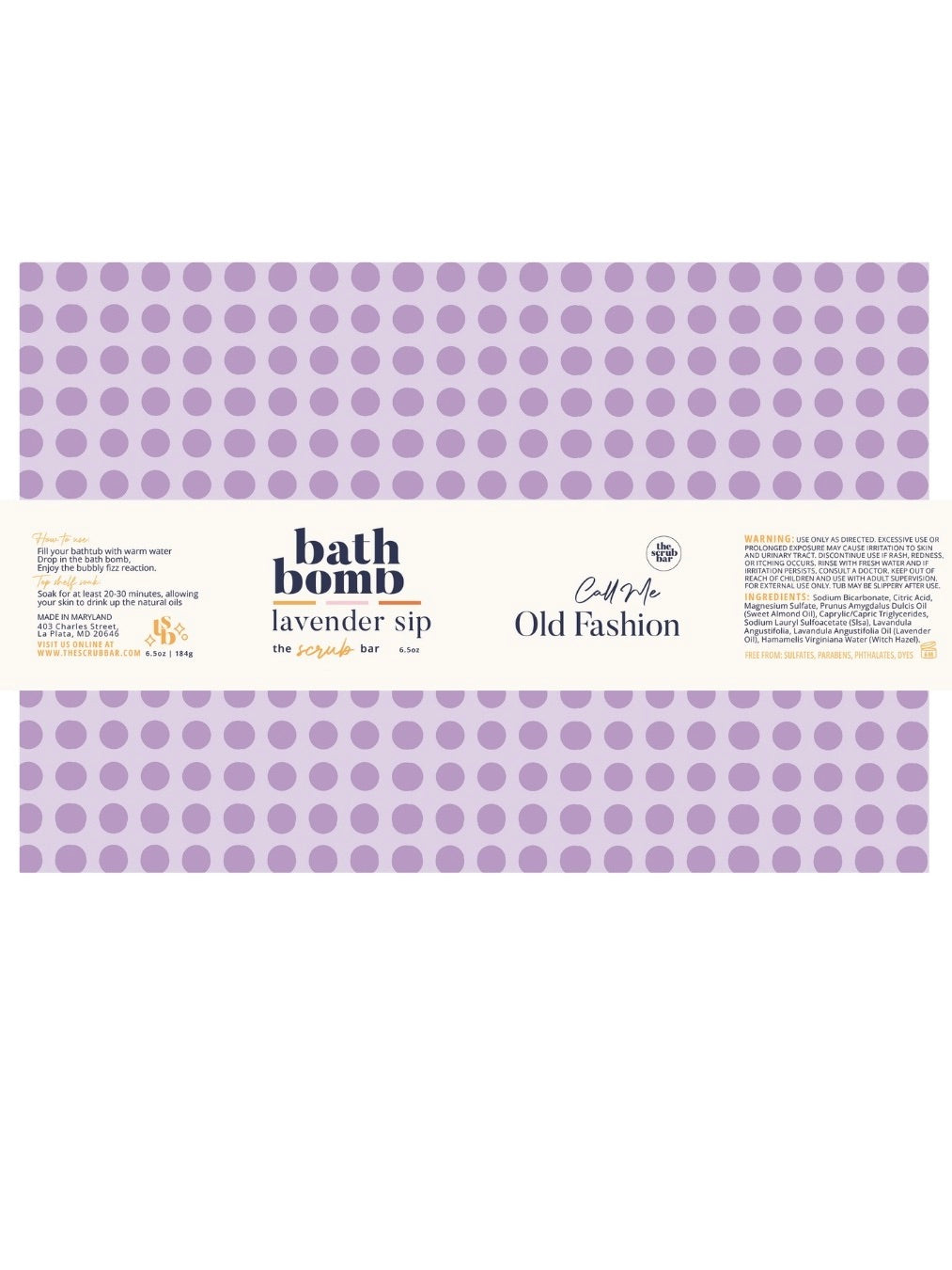 Lavender Bath Bomb- Calming Bath Soak