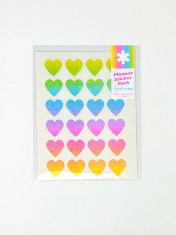 Sticker Pack - Rainbow Hearts