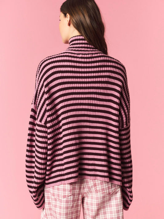 Rose Striped Cardigan