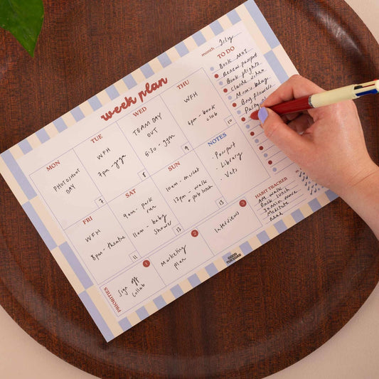A4 Butter Blue Weekly Planner Pad