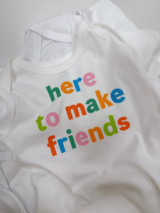 Here to Make Friends Onesie