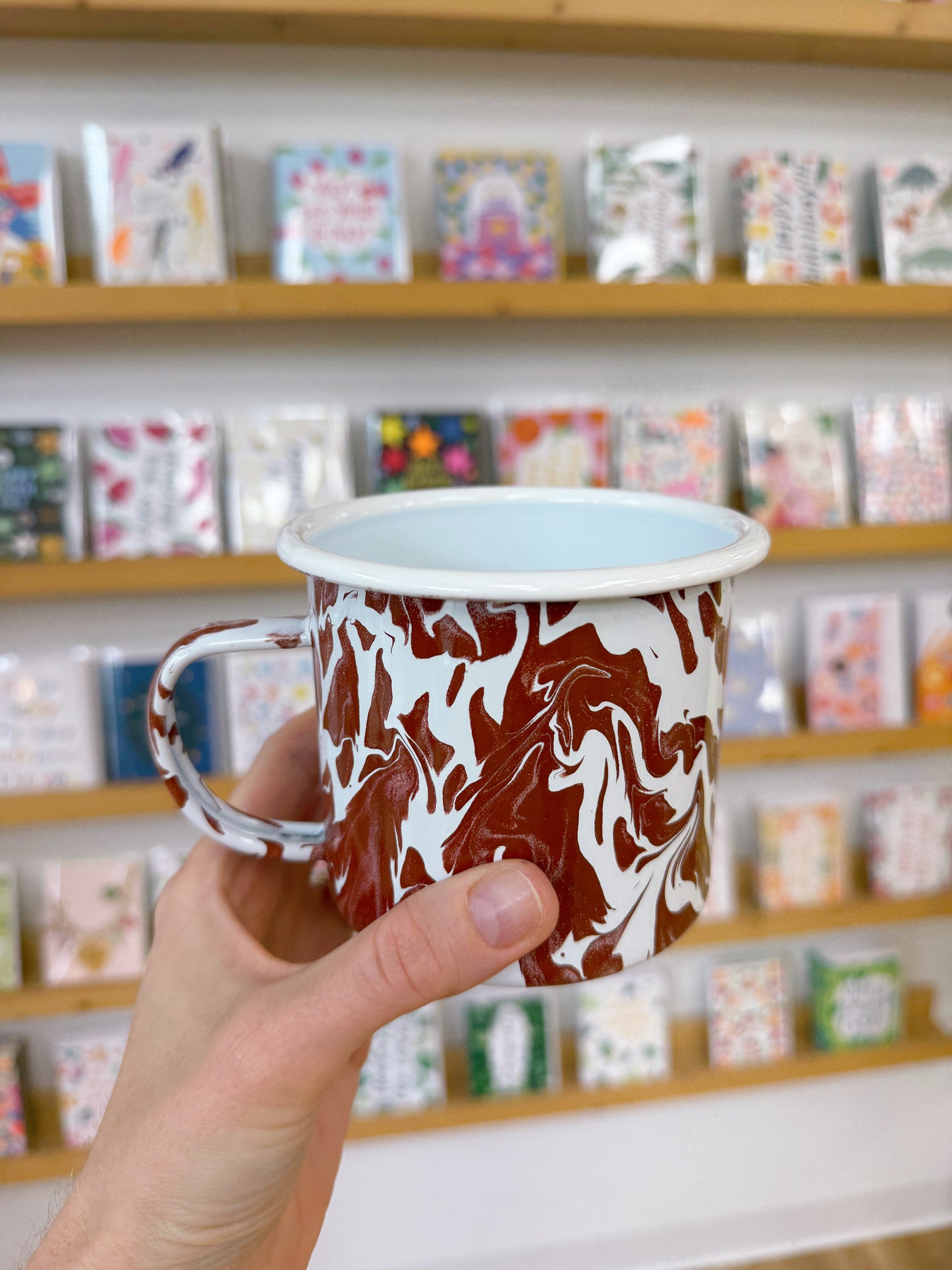 Mocha Swirl Enamel Mug