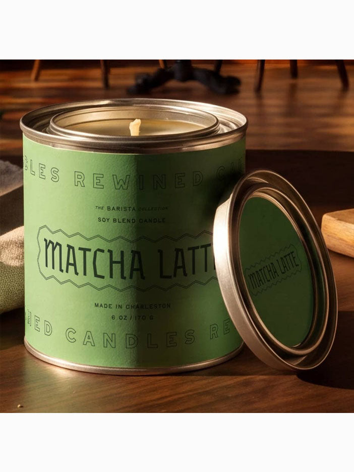 Barista Matcha Latte Tin Candle