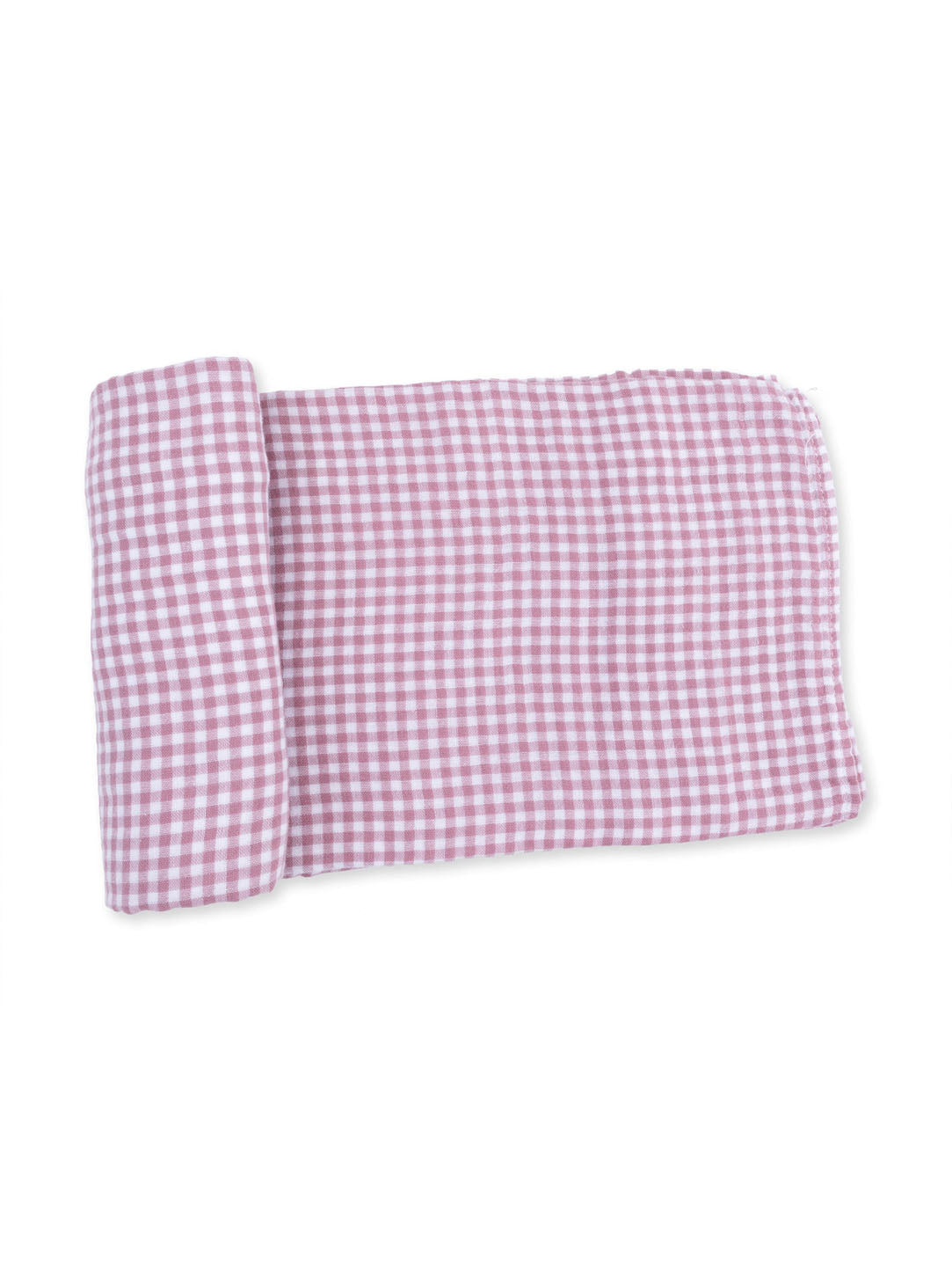 Berry Gingham Swaddle Blanket