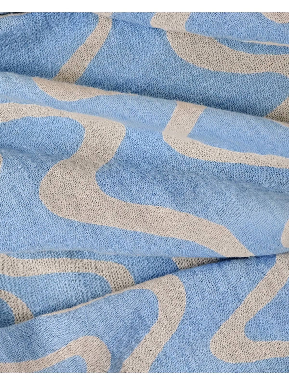Blue Waves Organic Muslin Swaddle