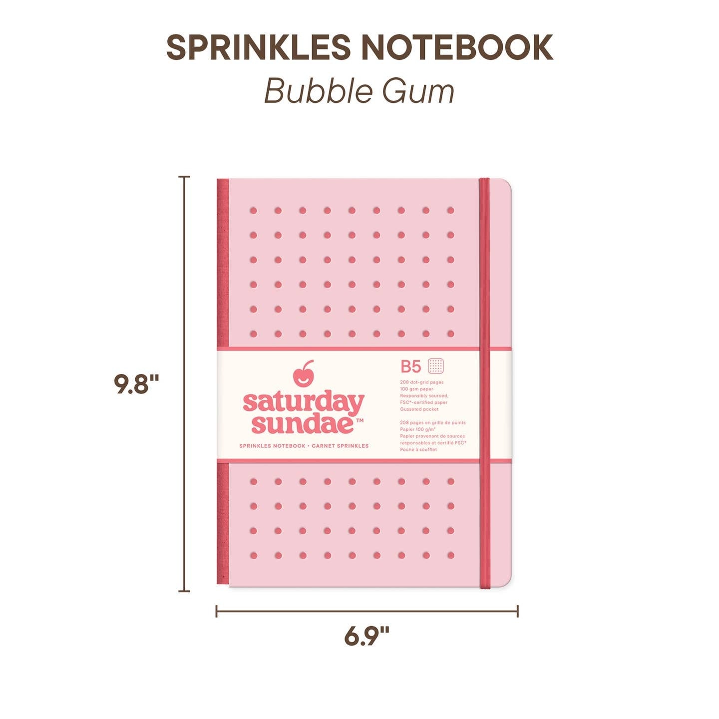 Bubble Gum B5 Sprinkles Notebook
