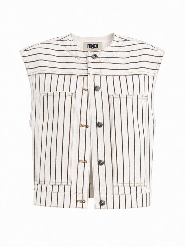 Cream Stripe Kenwood Vest