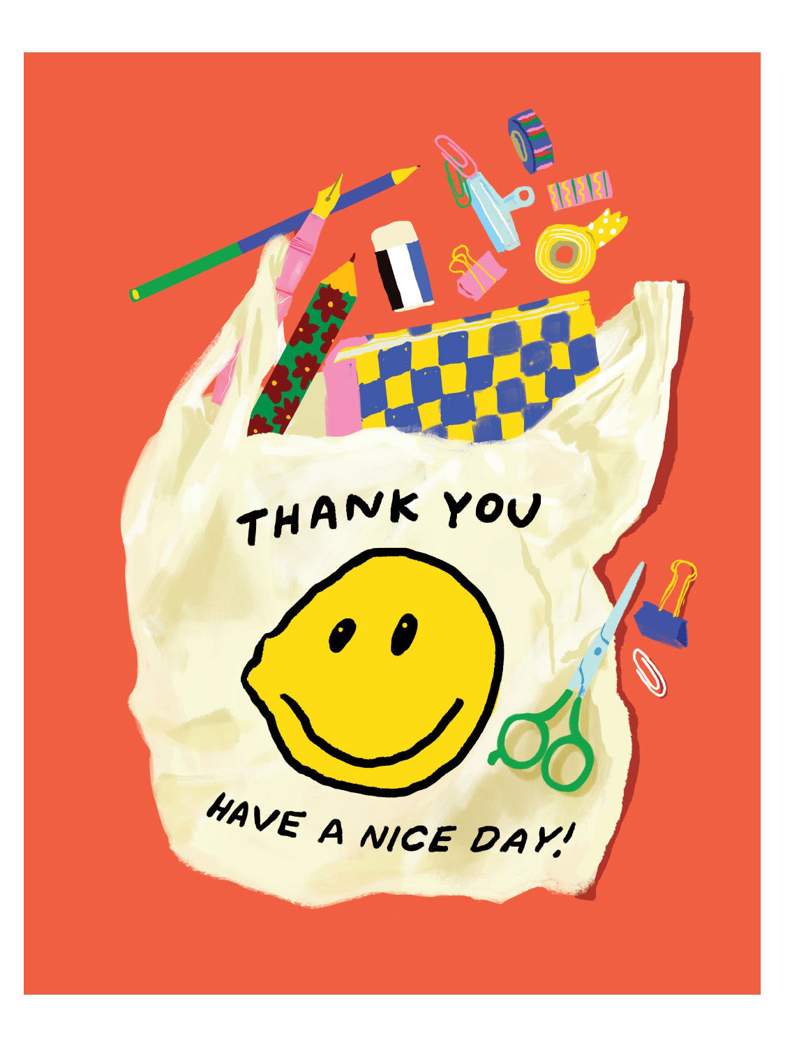 Bag of Supplies Thank You Card