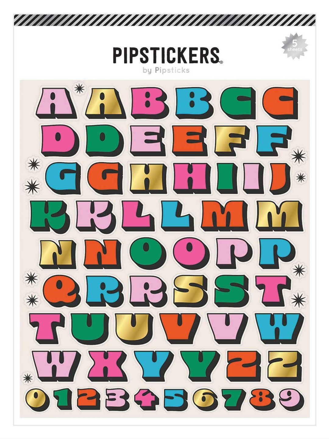 Color Me Retro Big Alphabet—5 sheets