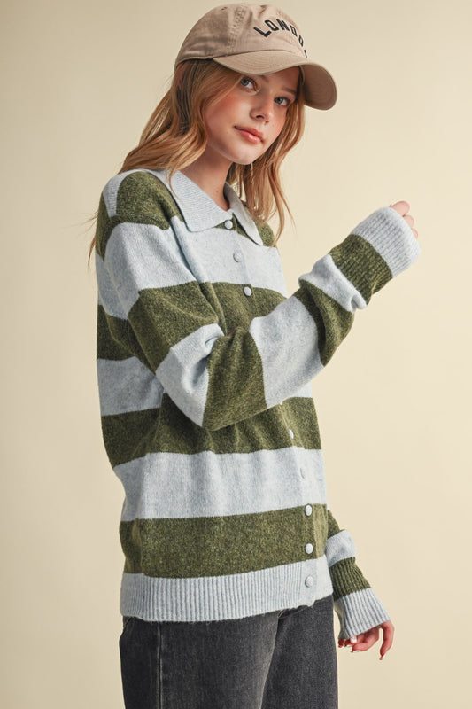 Dara Striped Cardigan