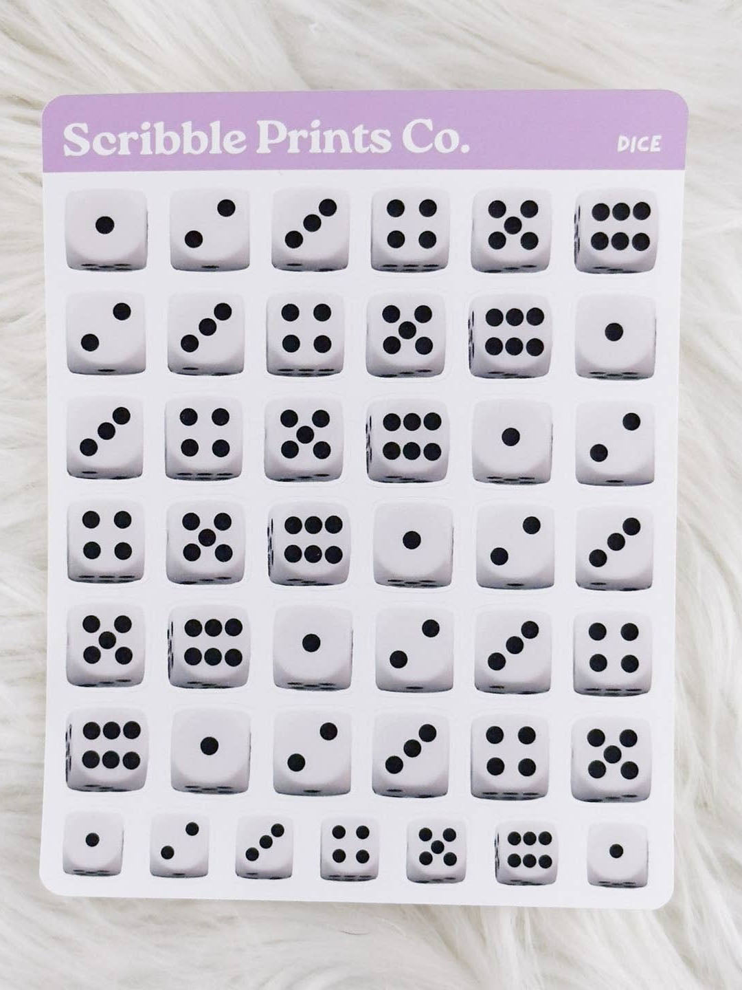 Dice Deco Sticker Sheet