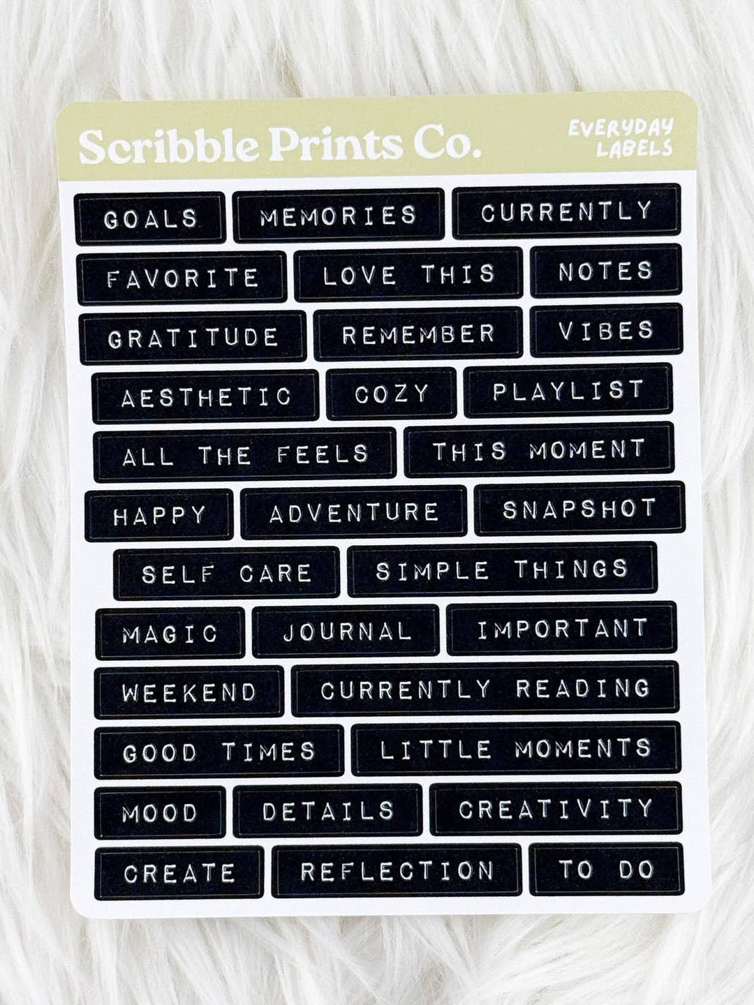 Everyday Labels Deco Sticker Sheet