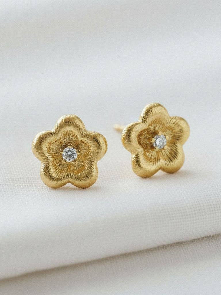 Floral Gemstone Earrings