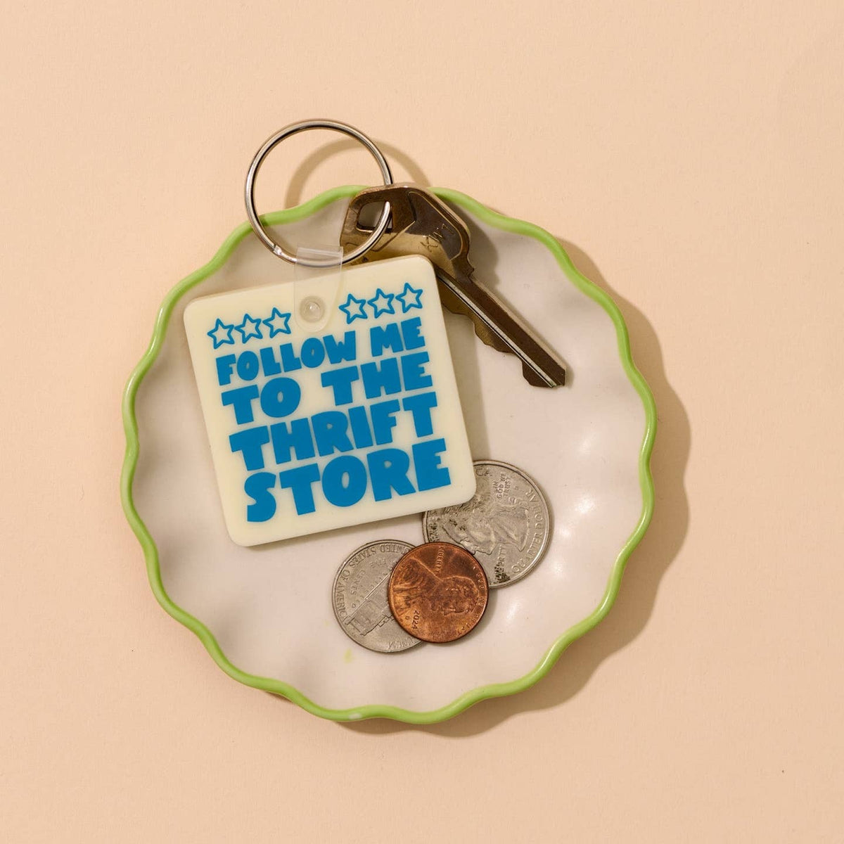Follow Me to the Thrift Store Keychain