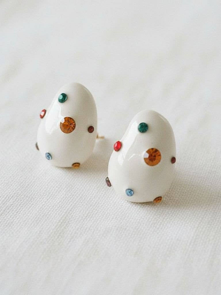 Glaze Gemstone Earrings