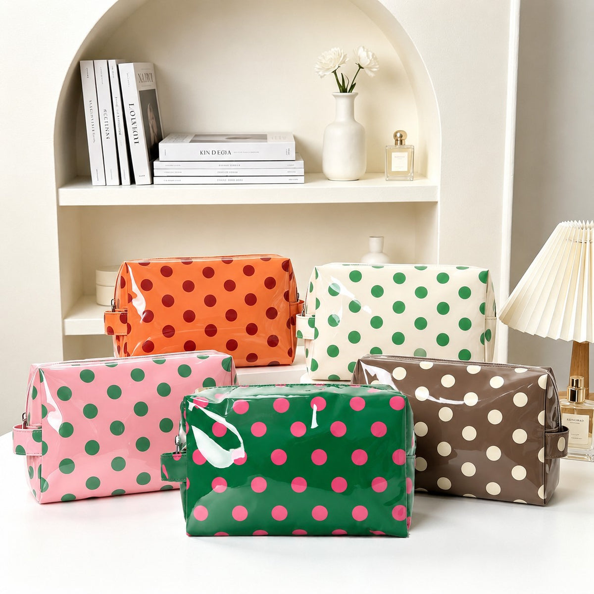 Polka Dot Clear Cosmetic Bag