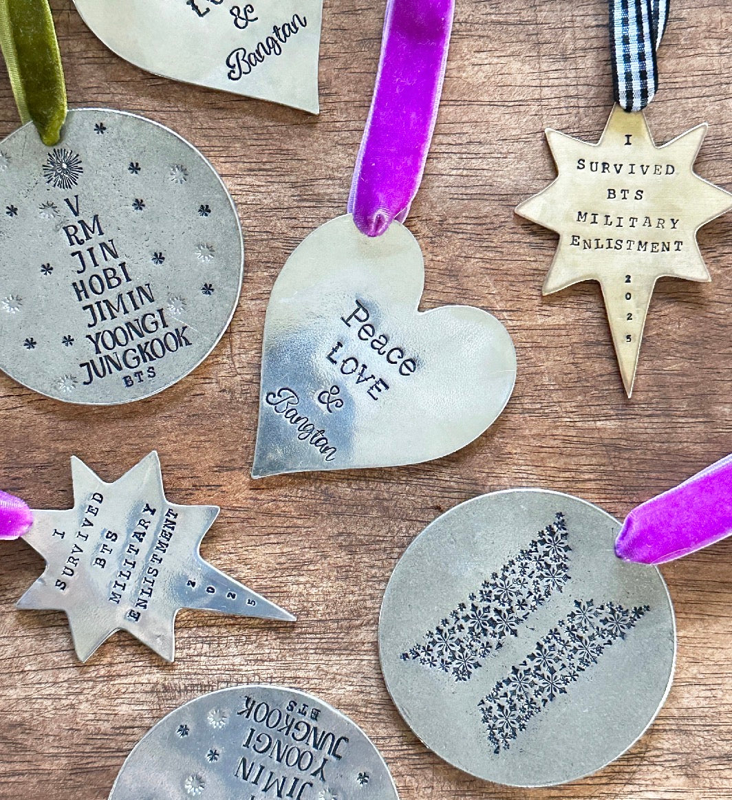 Hand-Stamped Ornament Workshop—Sunday, 11/22 from 1–3p