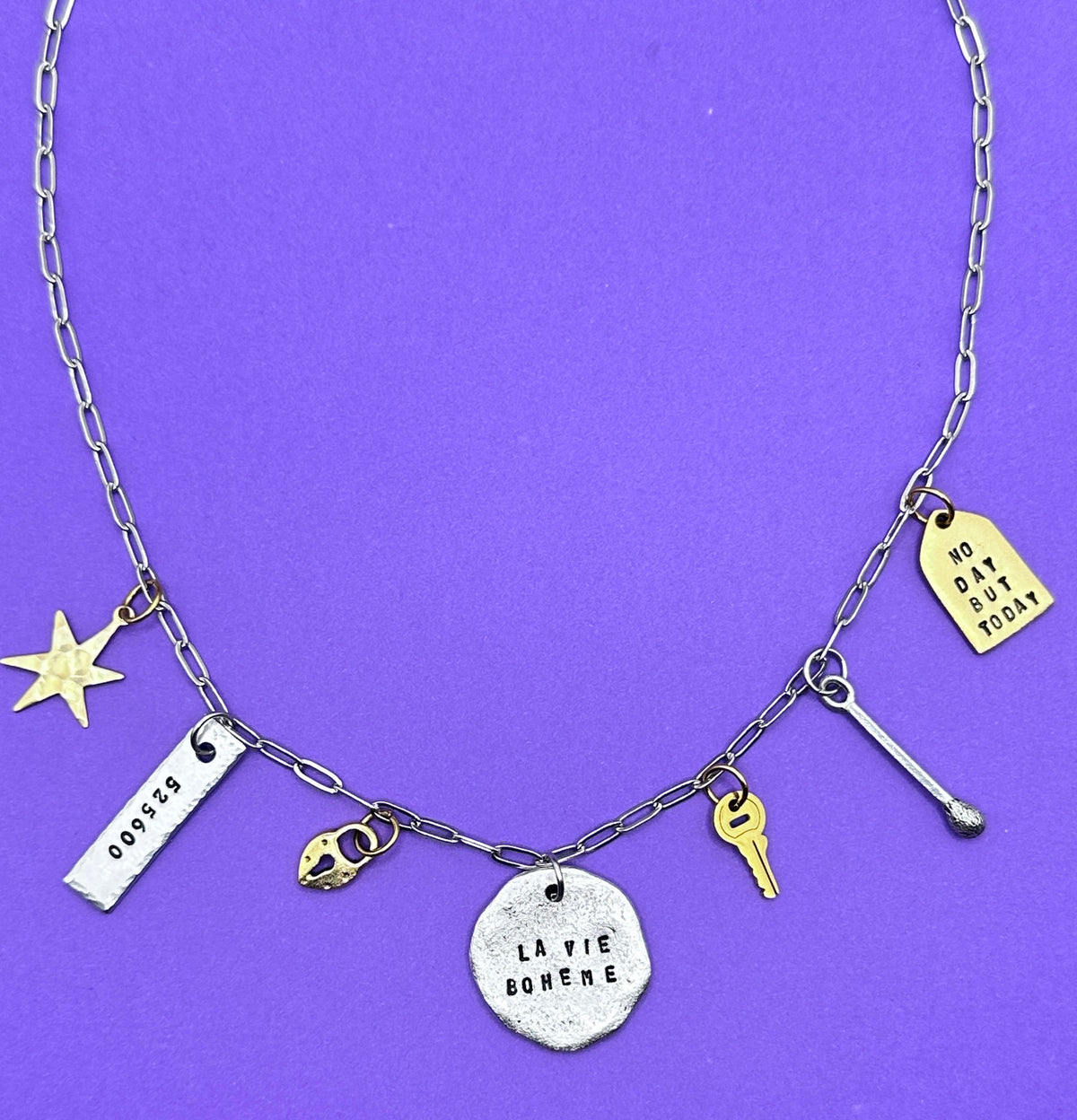 Hand-Stamped Charm Necklace Workshop—Sunday, 11/8 from 1–3p