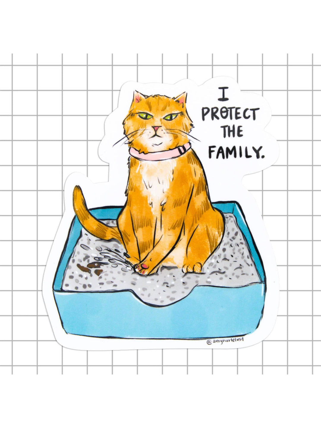 "I Protect the Family" Cat Sticker