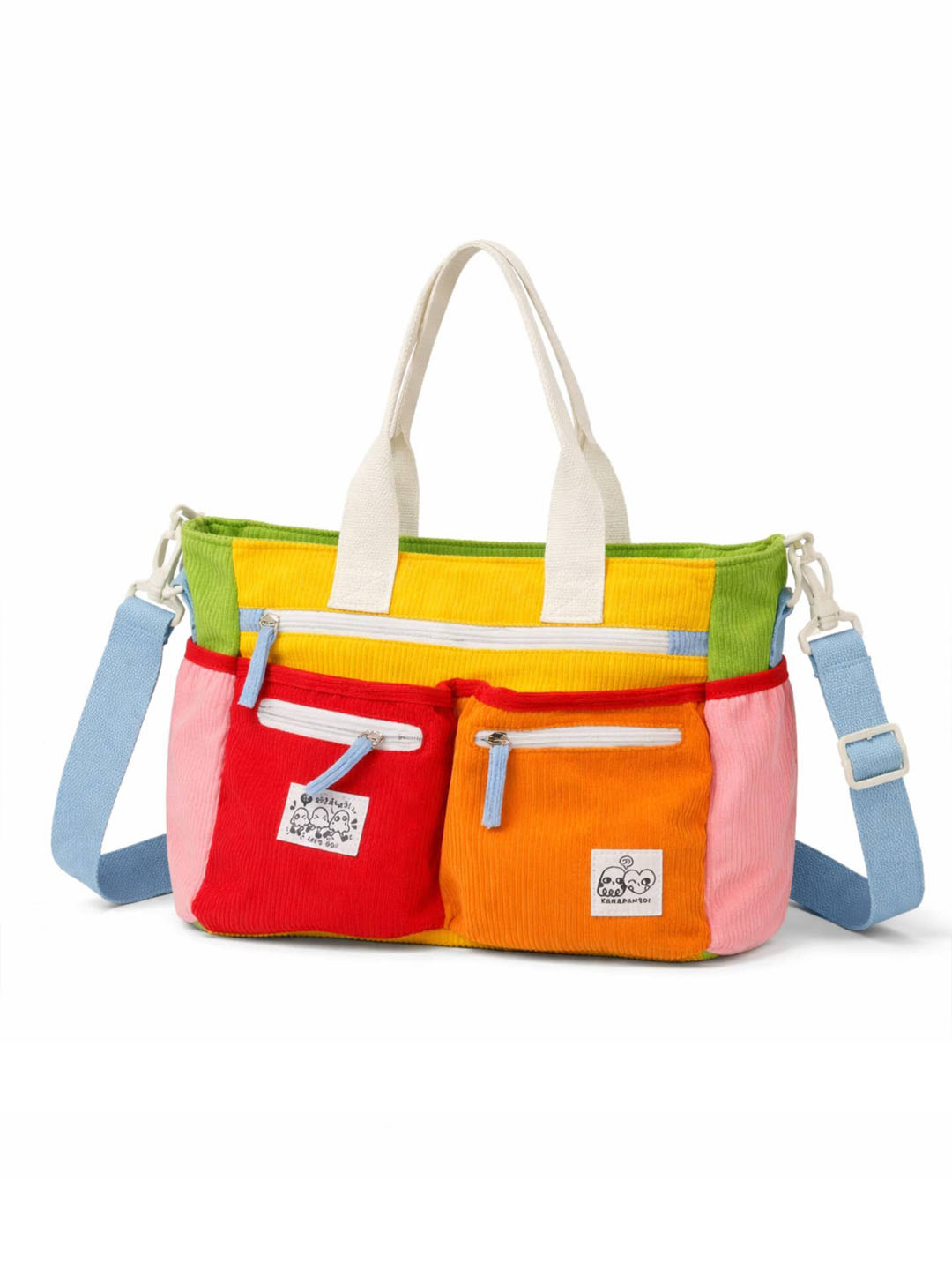 Karafuru Colorful Corduroy Messenger Bag