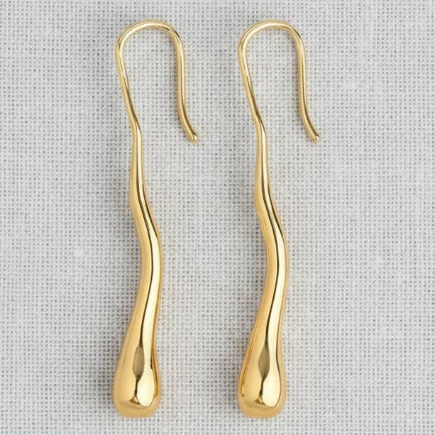 Liquid Metal Teardrop Earrings