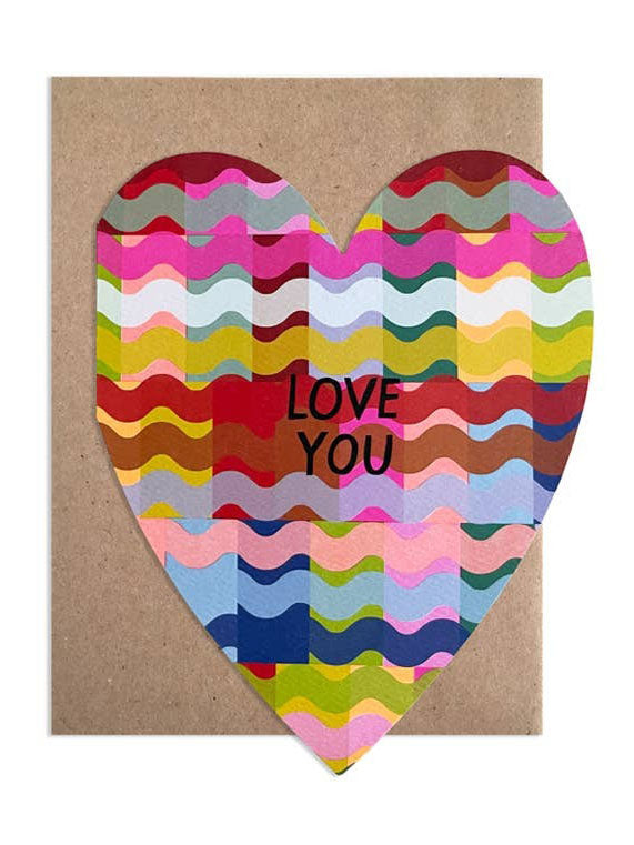 Love You Cut Out Heart Card