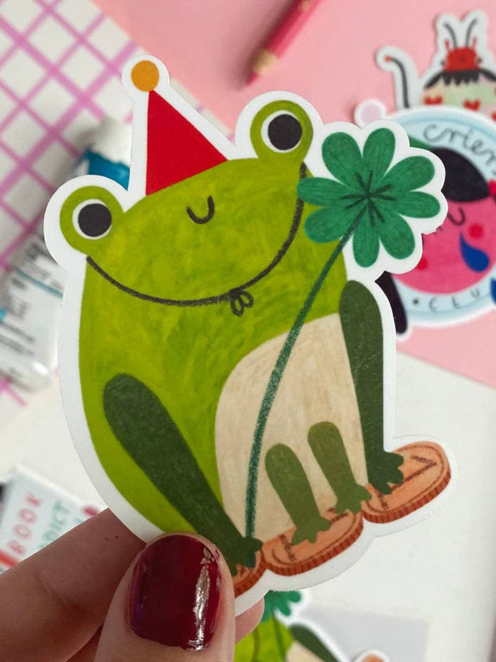 Lucky Frog Sticker