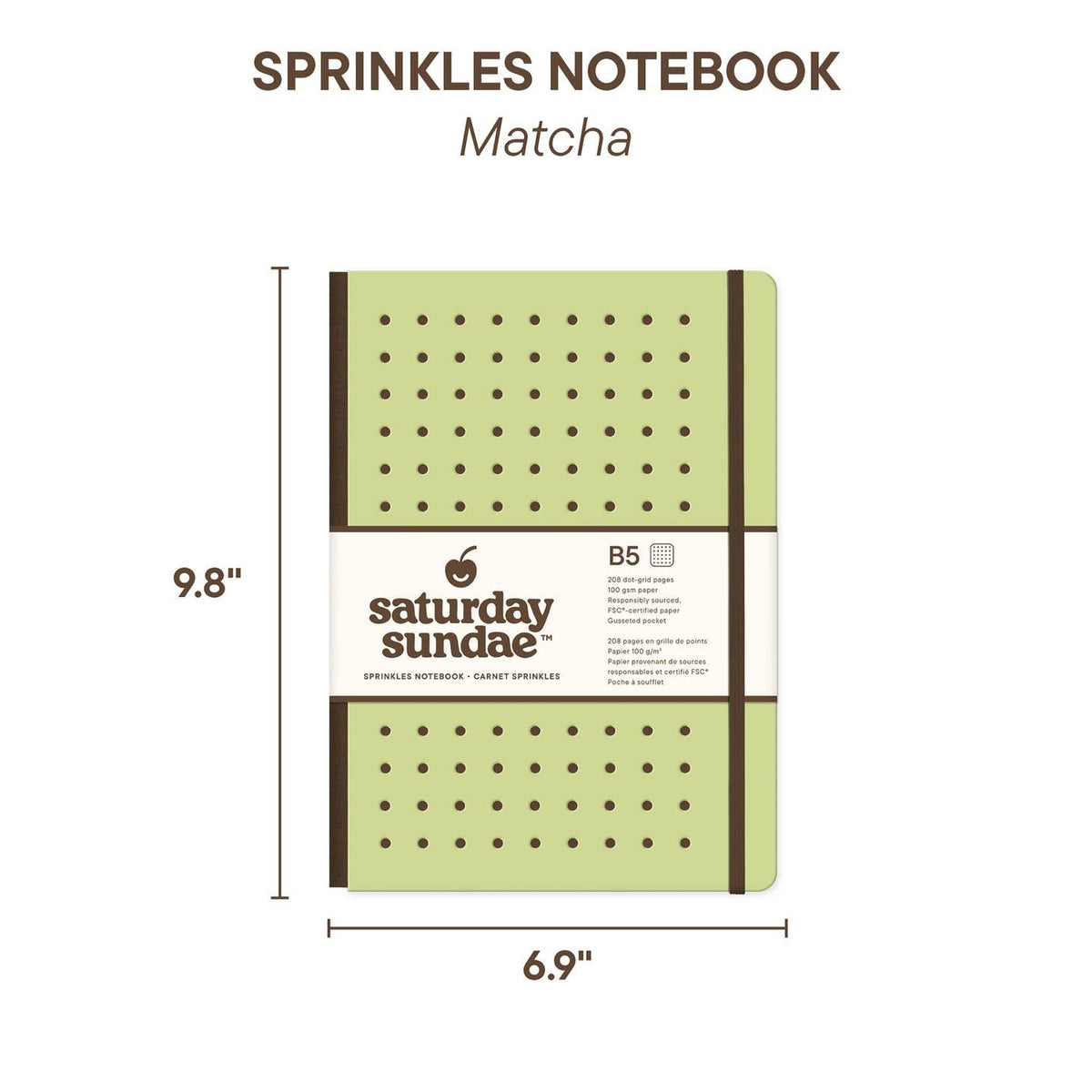 Matcha B5 Sprinkles Notebook