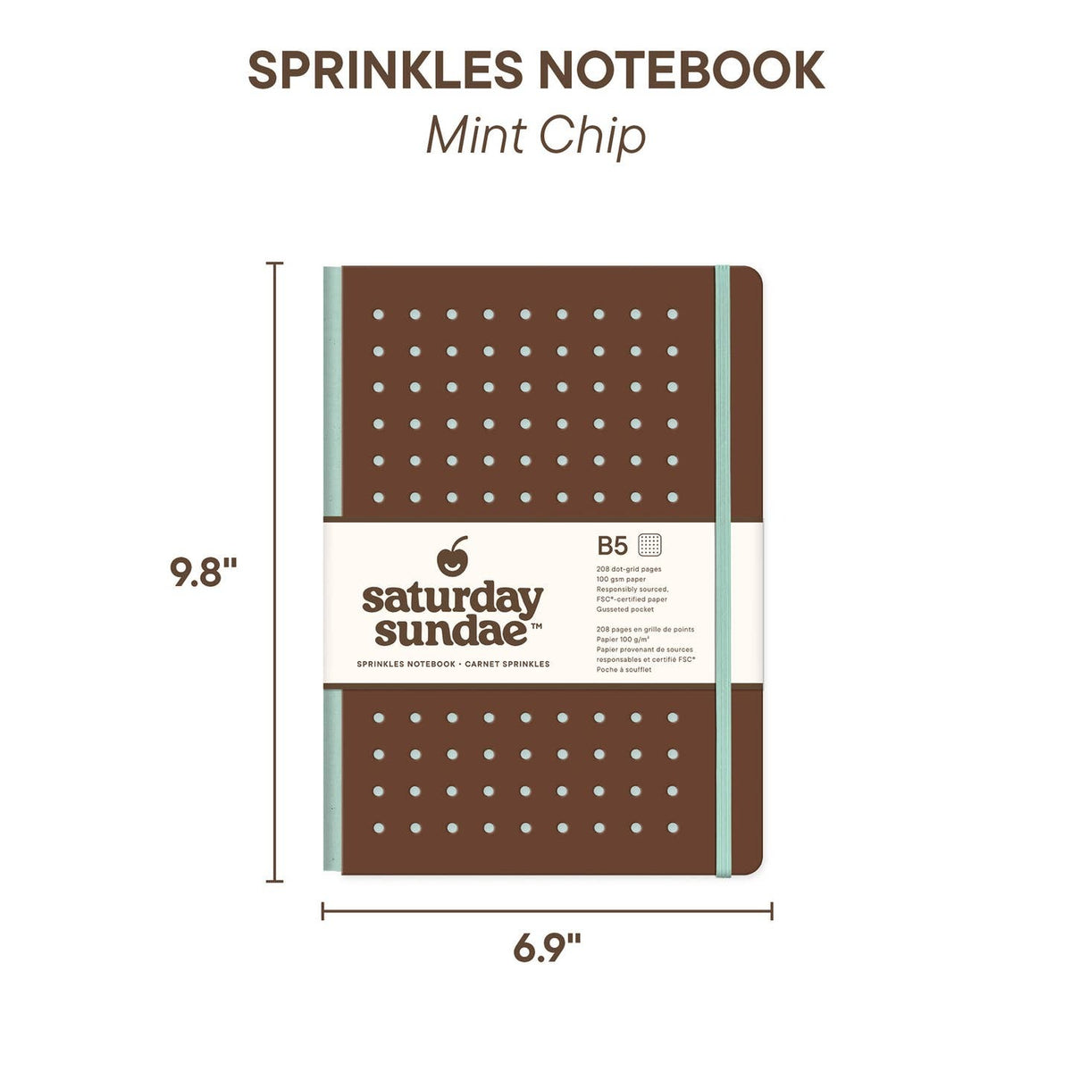 Mint Chip B5 Sprinkles Notebook