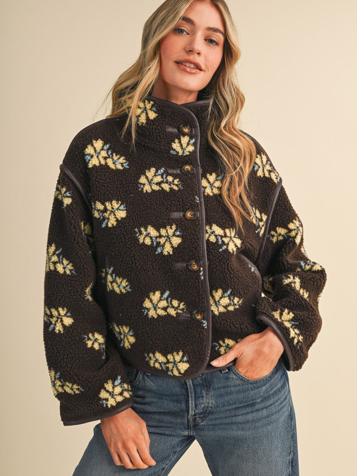 Mona Floral Sherpa Jacket