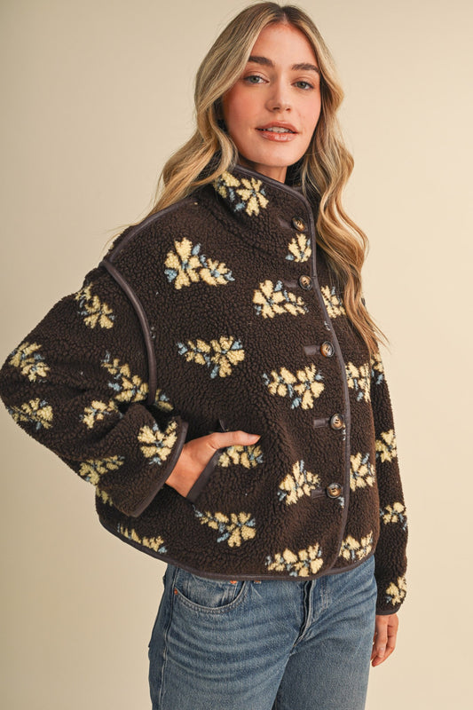Mona Floral Sherpa Jacket