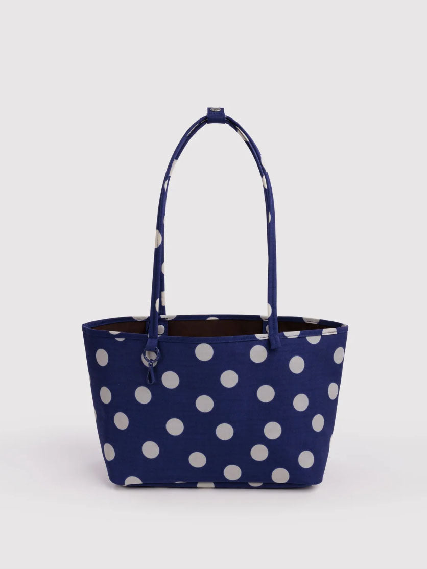 Navy Polka Dot Mix Medium Nylon Reversible Tote
