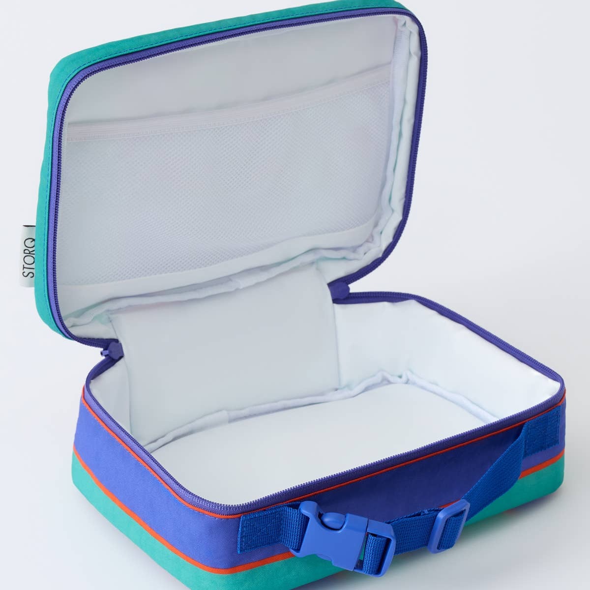 Navy and Green Stripe Cool Kid Lunch Box