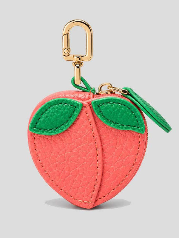 Peach Pouch Keychain