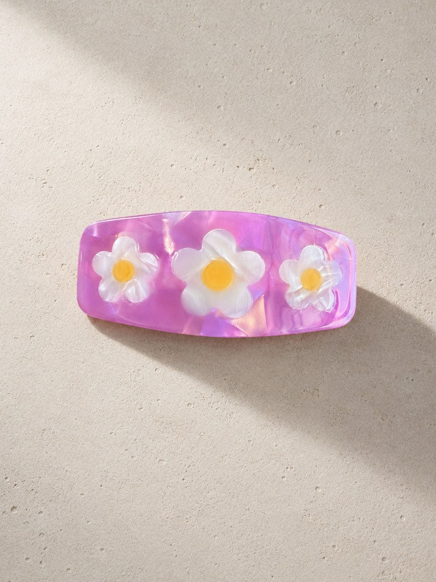 Pink Daisy Eco Hair Barrette