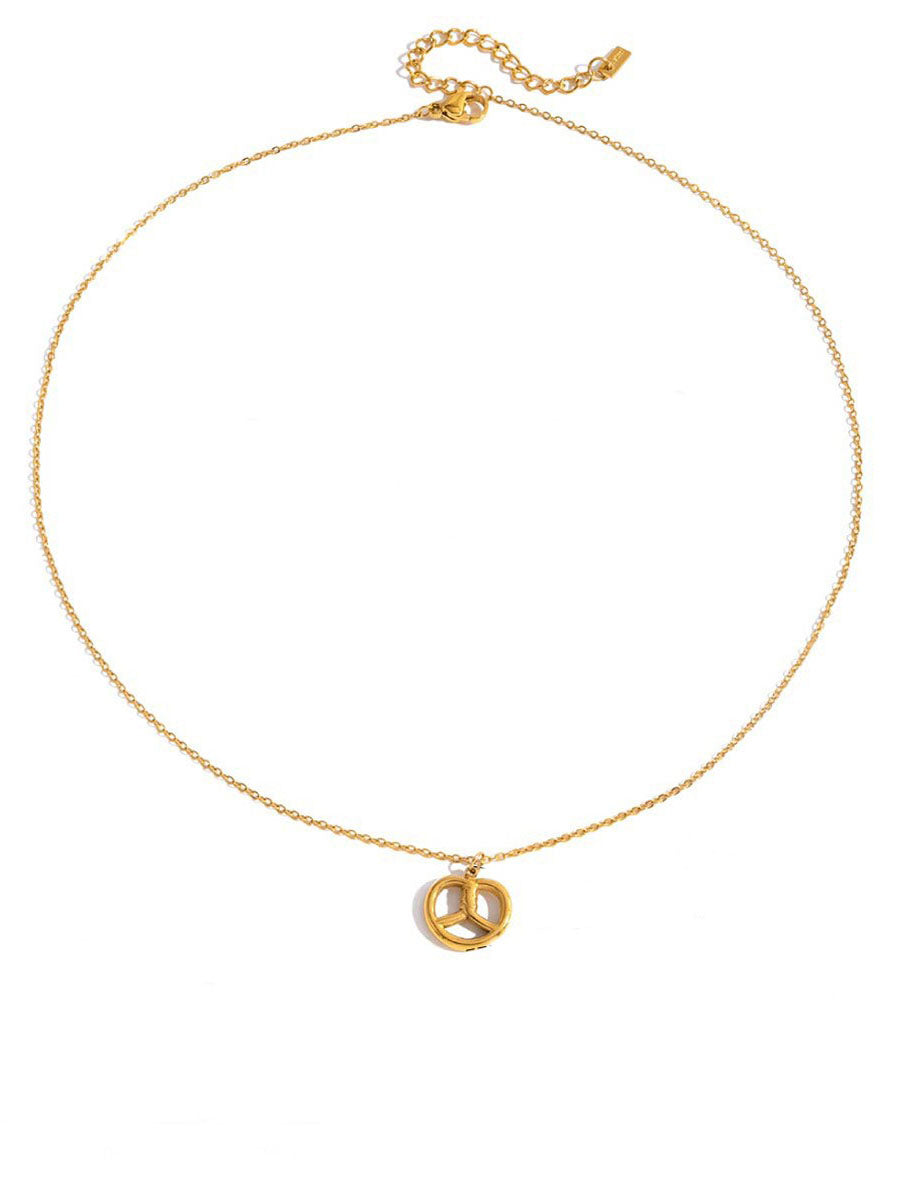 Pretzel Charm Necklace