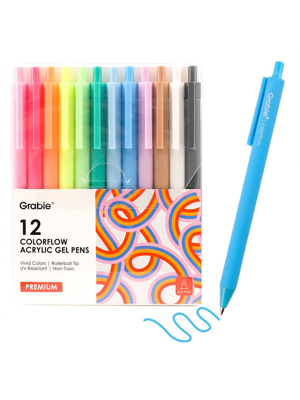 Retractable Colorflow Acrylic Gel Pen Set
