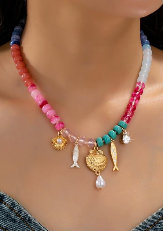 Beach Day Beaded Necklace