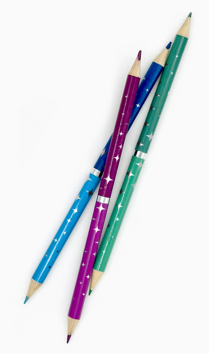 Double Metallic Dual Ended Colored Pencils