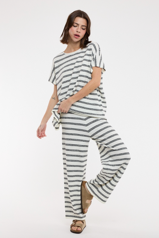 Jackie Stripe Knit Sweater Pants
