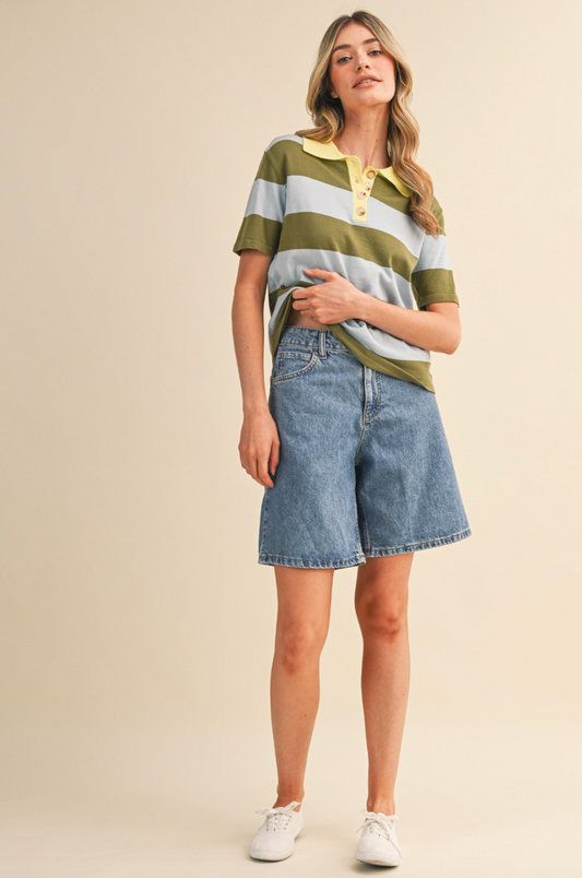 Katie Short Sleeve Knit Polo