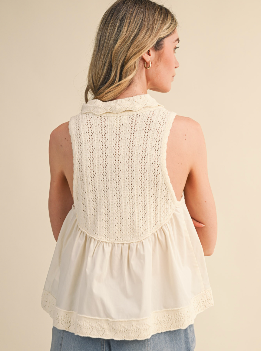 Oat Milk Sweater Tank Top