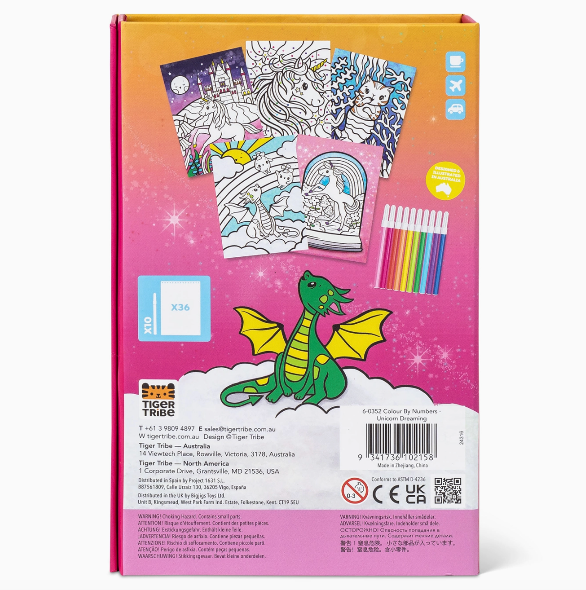 Unicorn Dreaming Color By Numbers