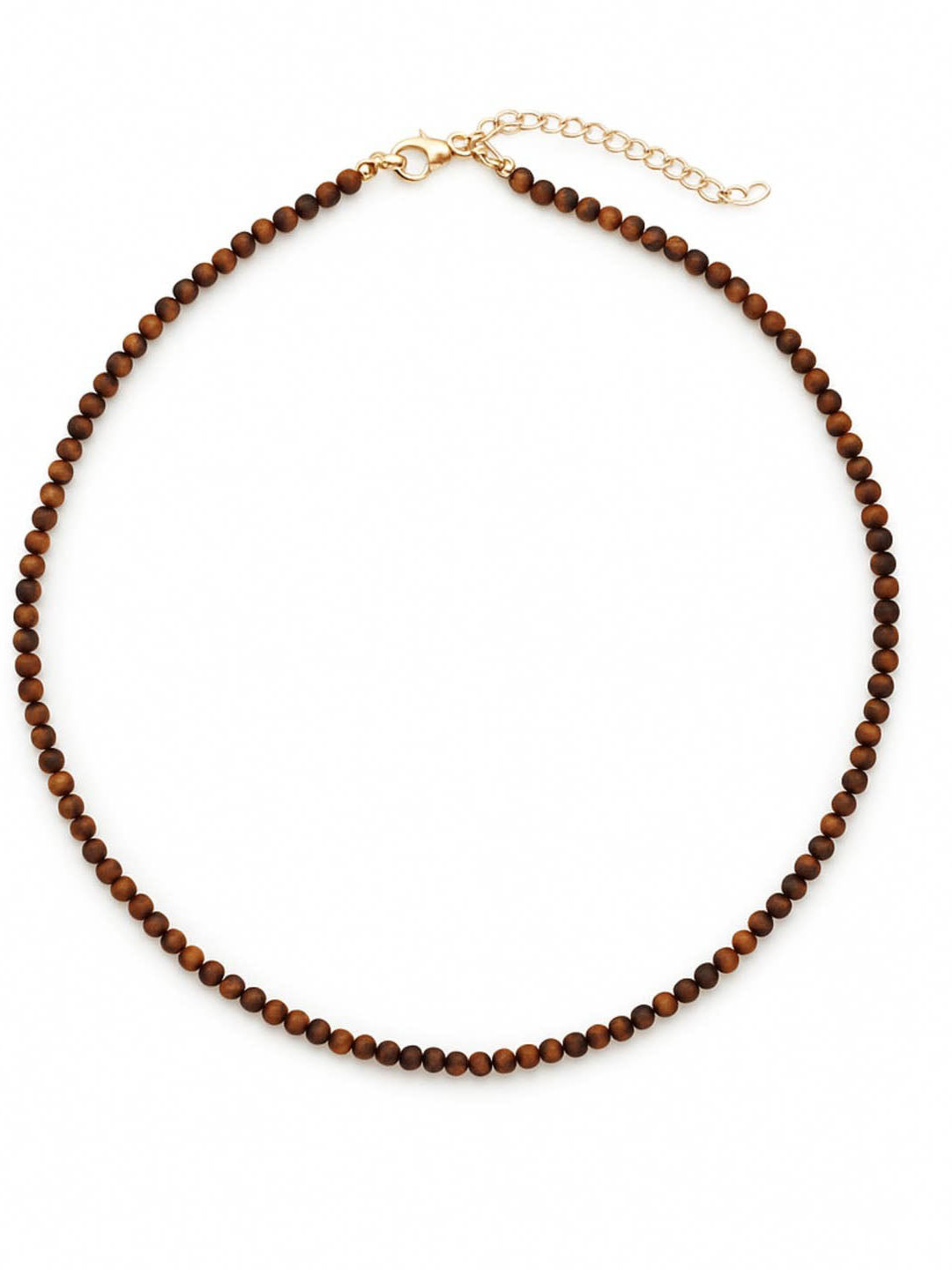 Tiger's Eye Brown Natural Stone Necklace