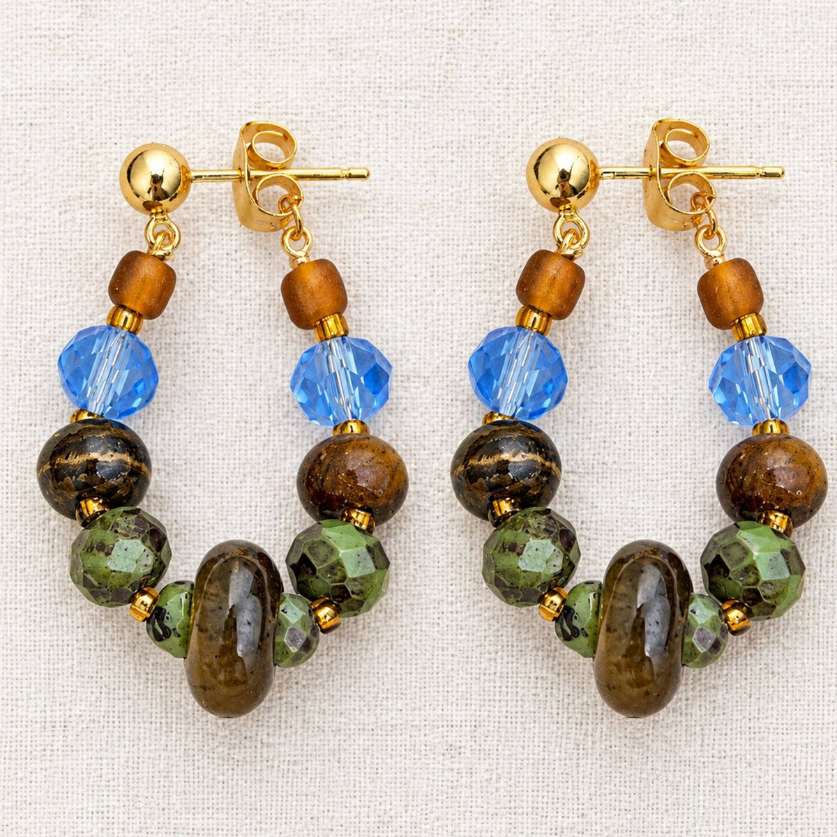 Tiger's Eye Gemstone Earrings