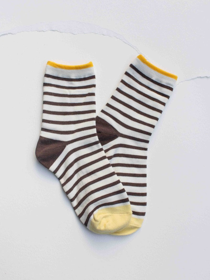 Wood Stripe Cotton Socks